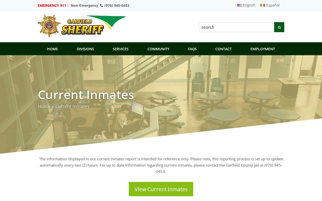 Garfield County released inmates current-inmates page and release record path